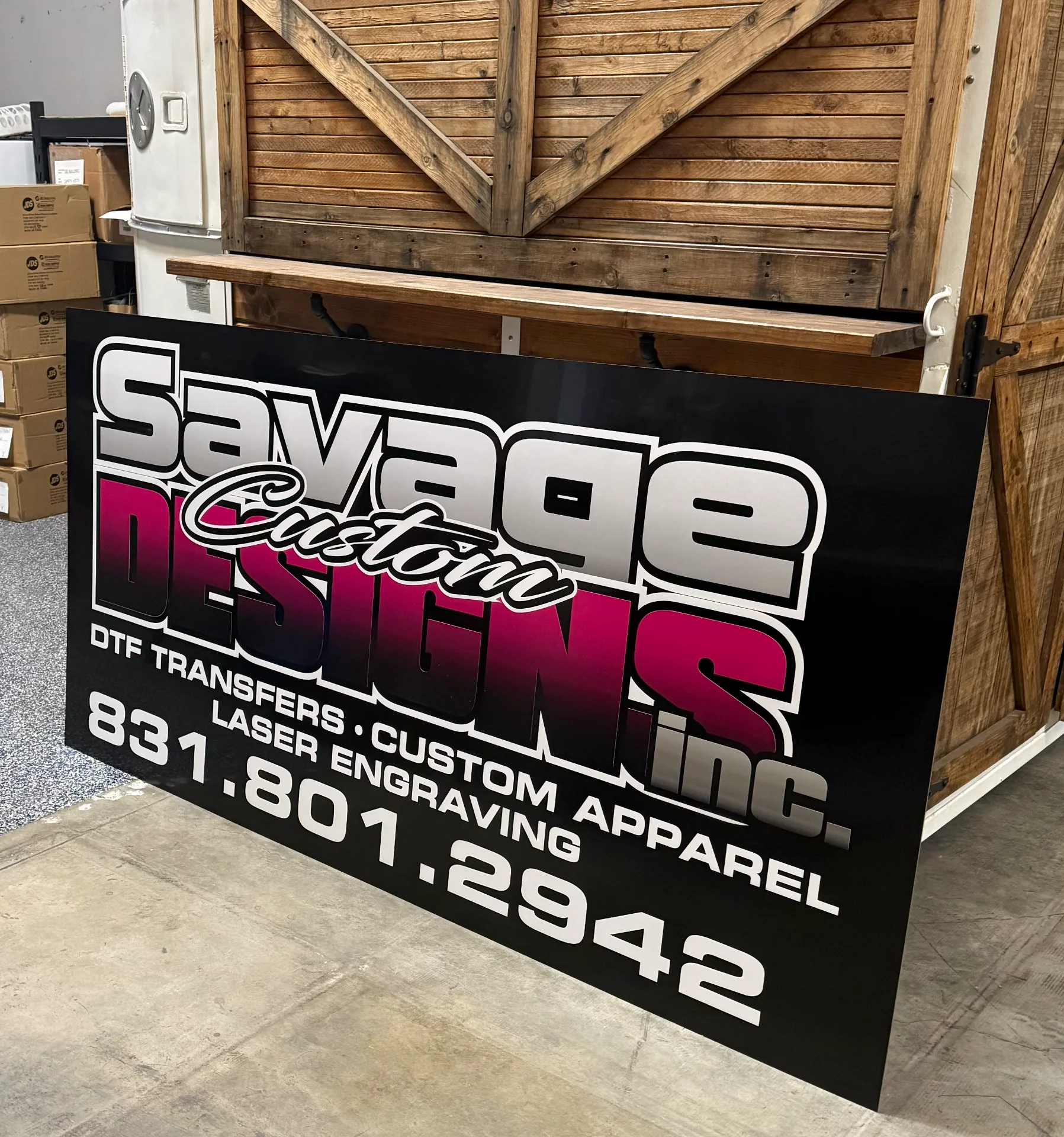 Custom banners and stickers