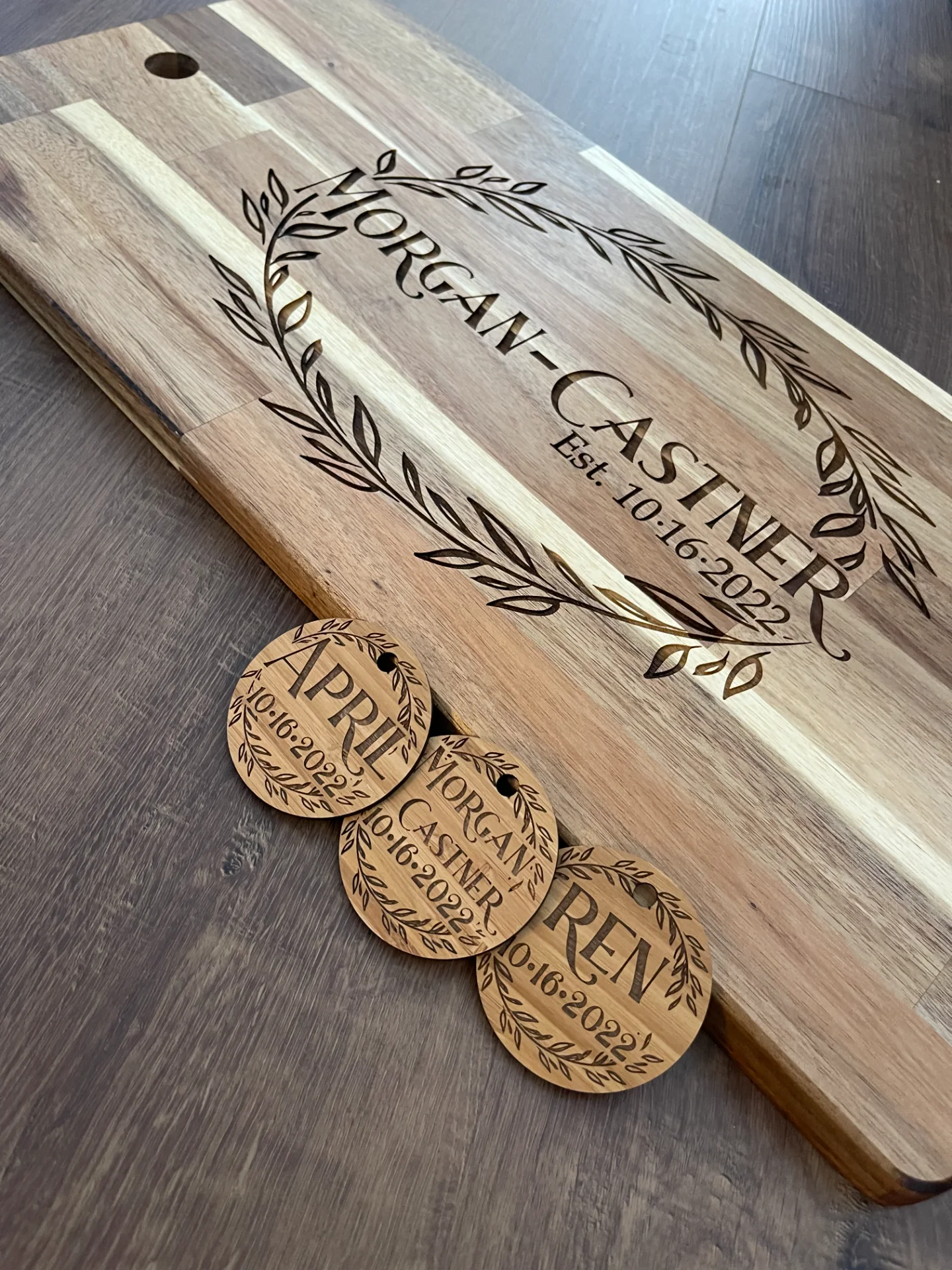 Custom laser engraved tumblers